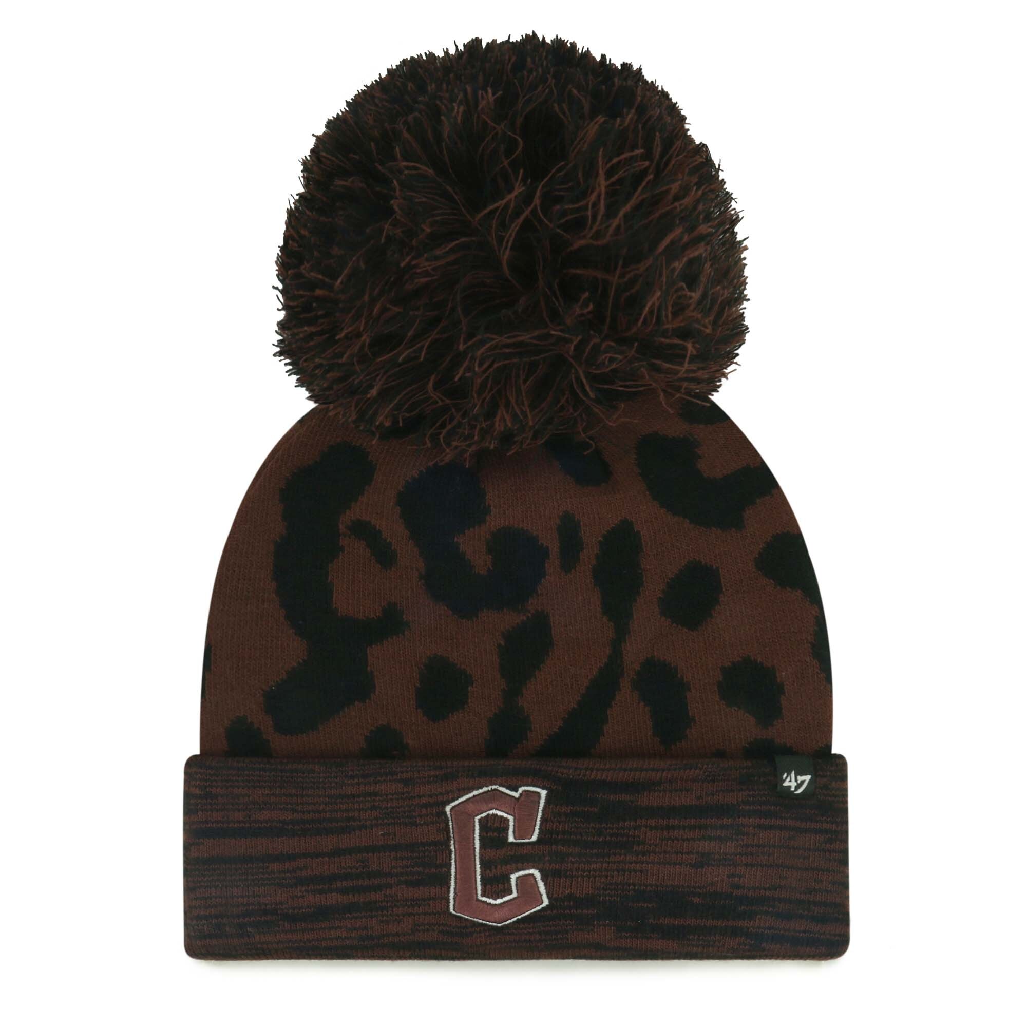Cleveland Guardians Hats Shop – Shop women8217s cleveland guardians 821747 brown rosette cuffed knit hat with pom Collection