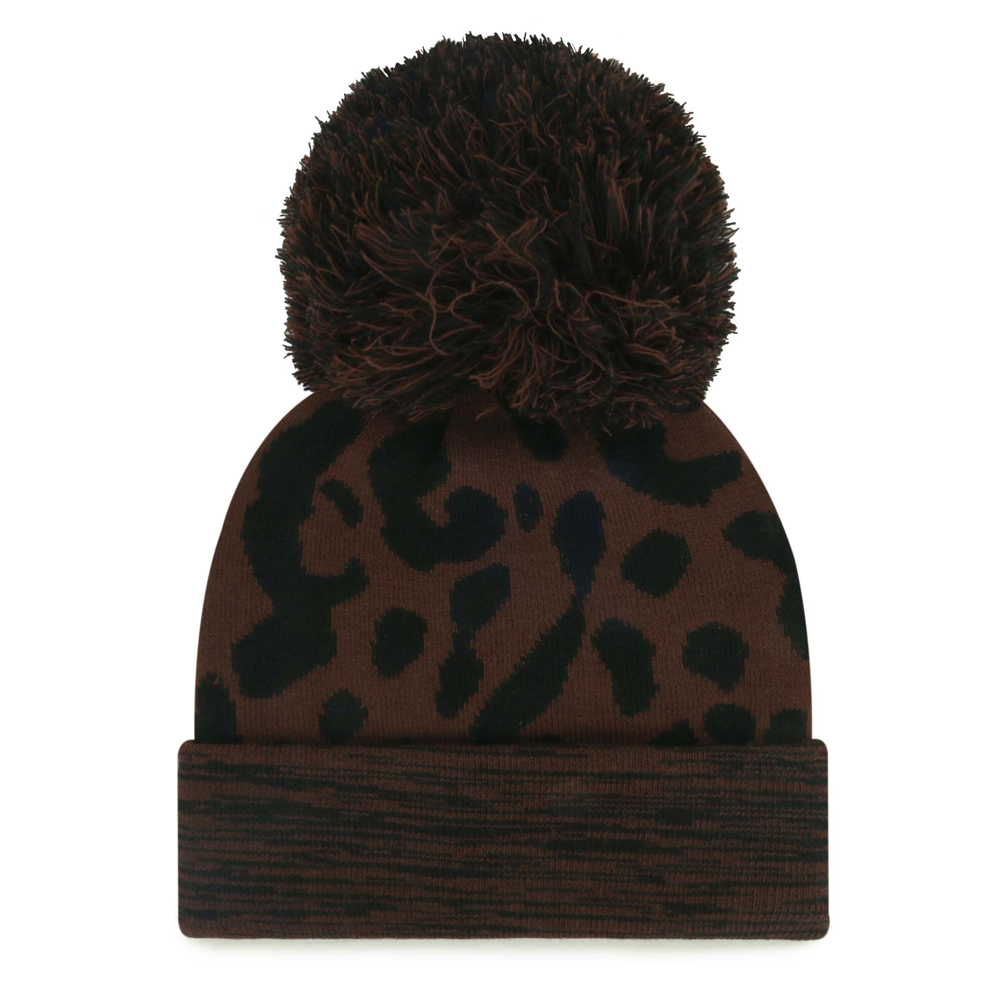 Cleveland Guardians Hats Shop – Shop women8217s cleveland guardians 821747 brown rosette cuffed knit hat with pom Collection