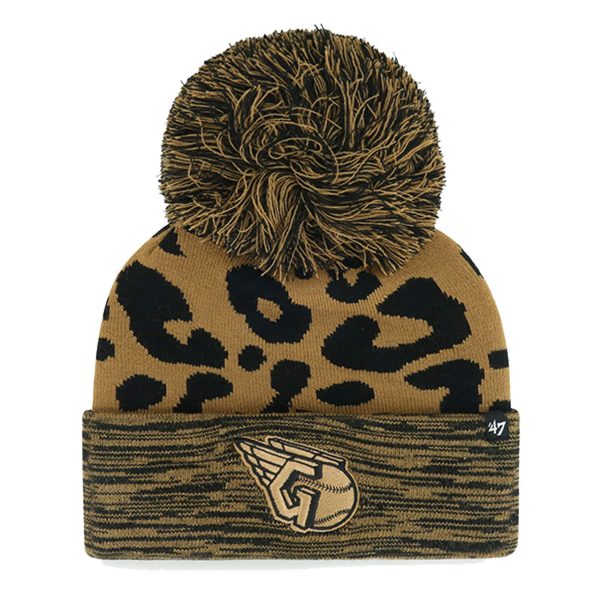 Cleveland Guardians Hats Shop – Shop women8217s cleveland guardians 821747 leopard rosette cuffed knit hat with pom Collection
